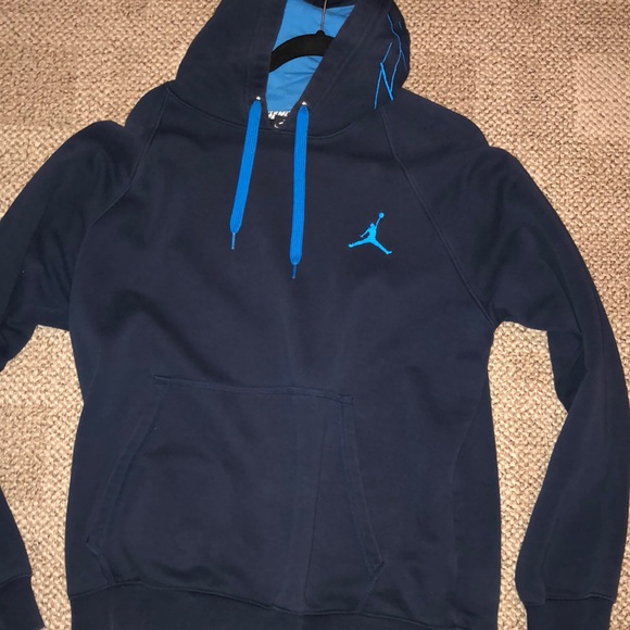 blue jordan hoodie mens